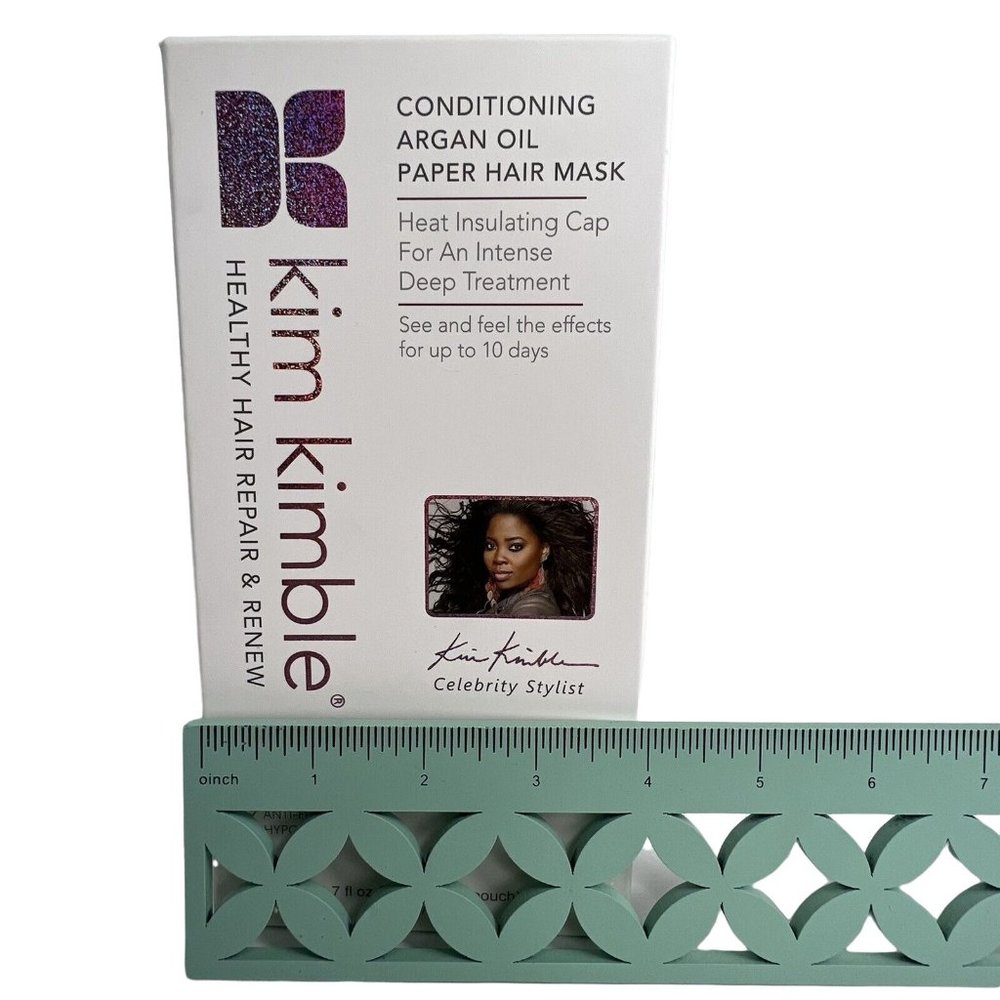 Kim Kimble Conditioning Argan Oil Paper Hair Mask 4 Pack Set Repair & Renew New - Picture 12 of 12